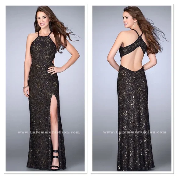 La Femme | Dresses | La Femme Open Back Dress | Poshmark